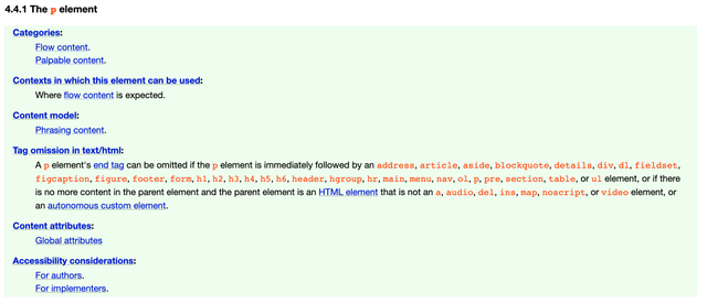 Screenshot from the HTML document showing that there are 7 types of tags in HTML.
