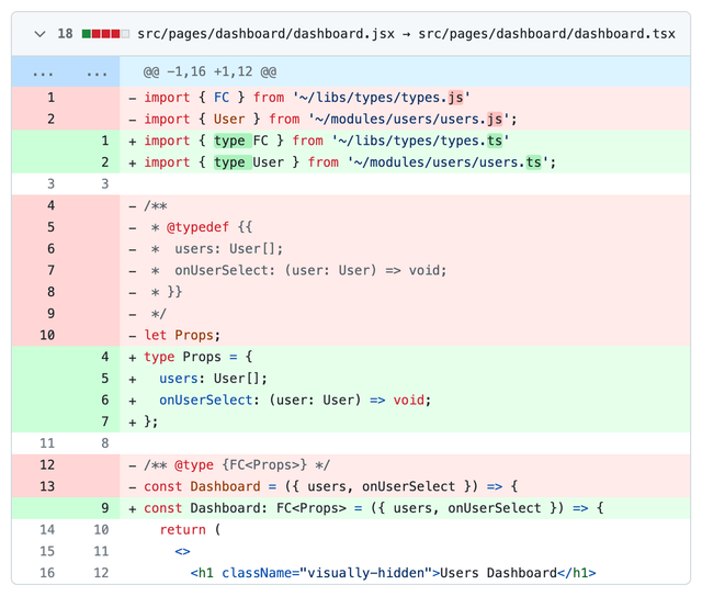 Example of migration from JSDoc to TypeScript.
